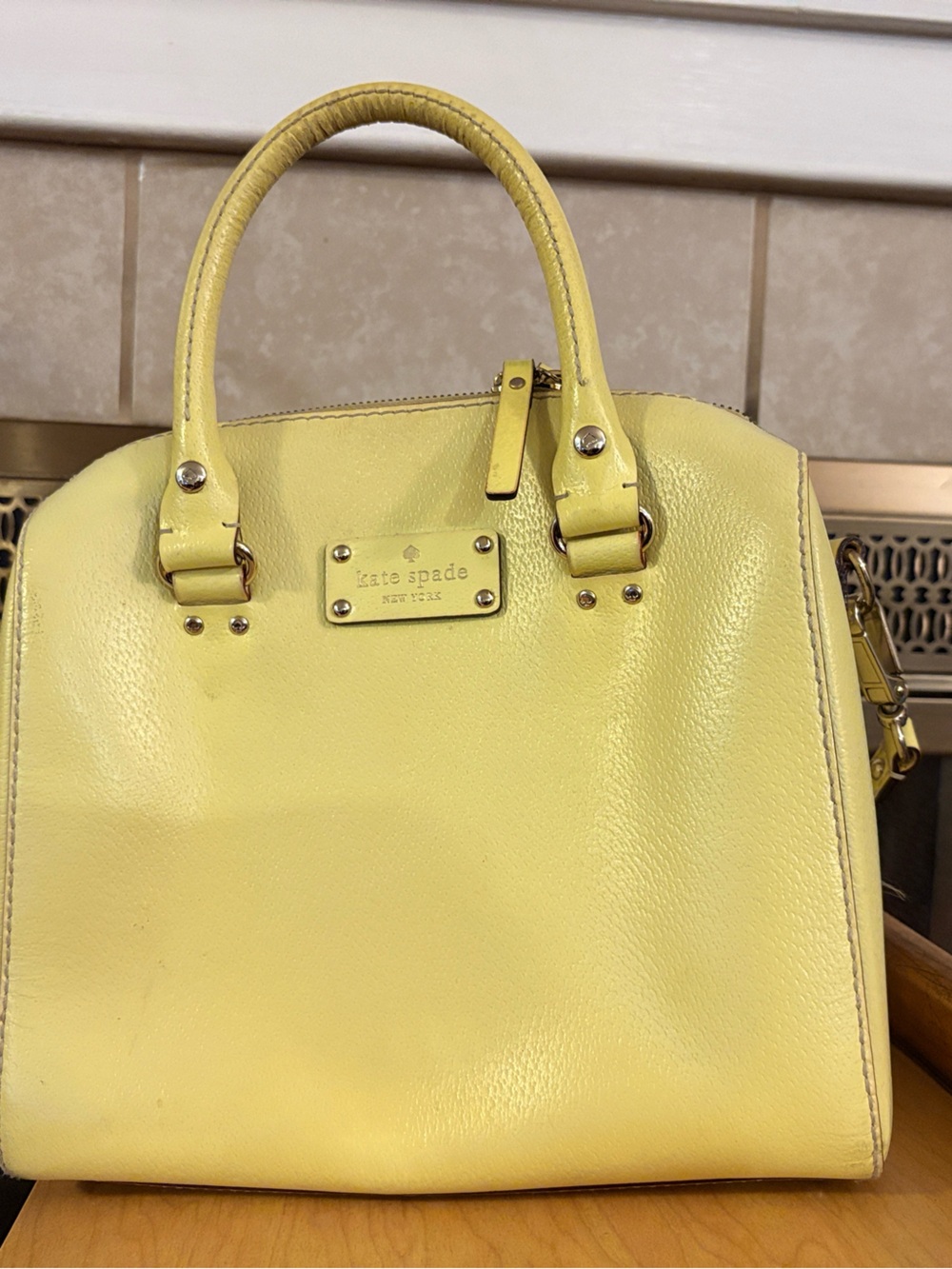 kate spade Lemon Yellow Leather Top-Handle Satchel